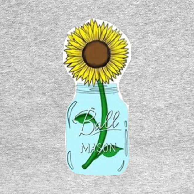 Sunflower in a Mason Jar by Meg-Hoyt